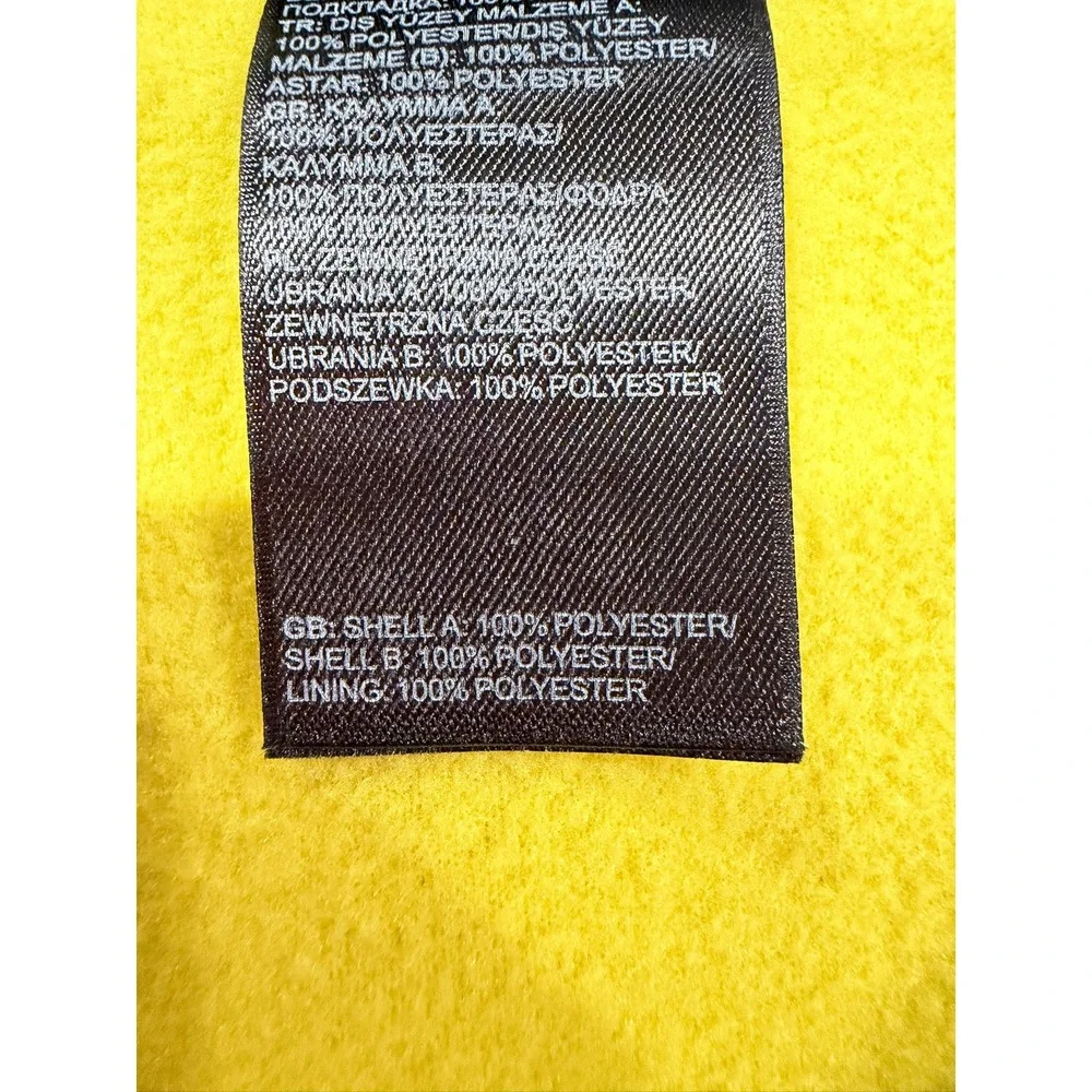 The North Face TKA 100 Glacier Full Zip Fleece Jacket Mens XL Chartreuse Yellow
